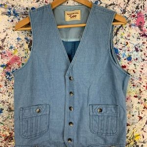 70’s Vintage Lee pressed Light-Blue Denim Vest